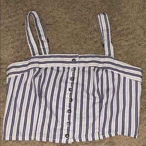 Striped Blue crop top